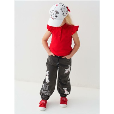 Брюки текстильные джинсовые укороченные для девочек