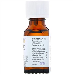 Aura Cacia, чистое эфирное масло, розмарин, 15 мл (0,5 жидк. унции)