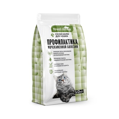 Сухой корм «Ночной охотник» для кошек, профилактика мочекаменной болезни, 10 кг