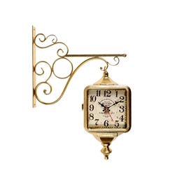 УЦЕНКА Часы настенные двусторонние «Уличный фонарь», на подвесе, плавный ход, 40×31 см