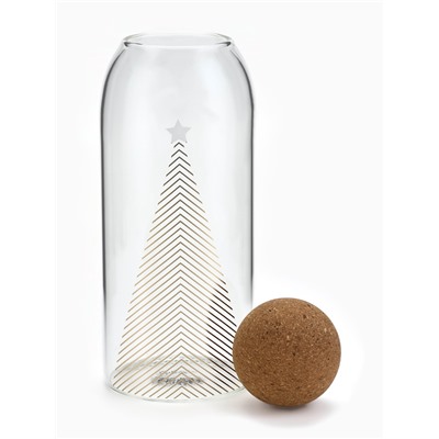 Банка новогодняя стеклянная для сыпучих продуктов «Чудесное время», 1000 мл