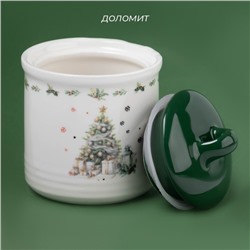 Сахарница новогодняя Доляна «Приближение чуда», 150 мл, керамика, цвет белый