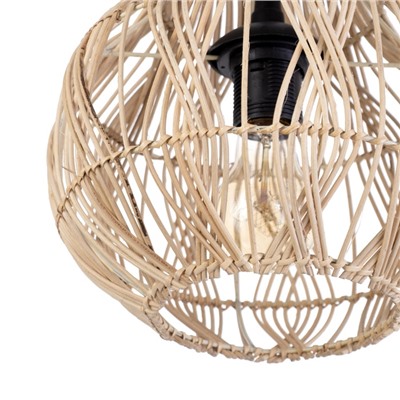 Светильник потолочный из ротанга «Диас», 1×120 Вт, Е27, 25×25×25 см