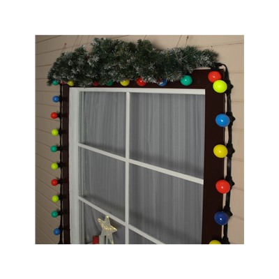 Гирлянда «Белт-лайт» 50 м, IP65, 5W, тёмная каучуковая нить, шаг 15 см, Е27 (без ламп), 220 В