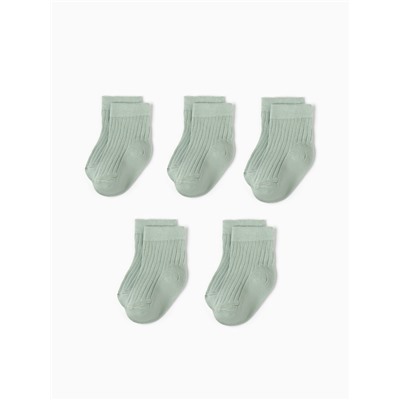 Носки детские Крошка Я BASIC LINE, набор 5 пар, 8-10 см, оливковый