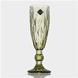 Бокалы для шампанского Magistro «Круиз», 160 мл, 7×20 см, стекло, набор 6 шт., зелёные