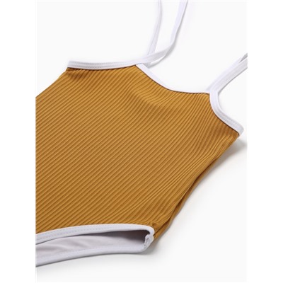 Купальник слитный детский MINAKU цвет горчичный рост 122-128 см