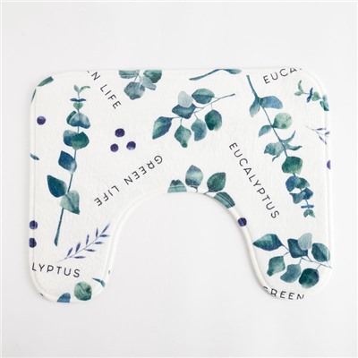 Коврик для ванной «Этель. Эвкалипт», 50×40 см, велюр