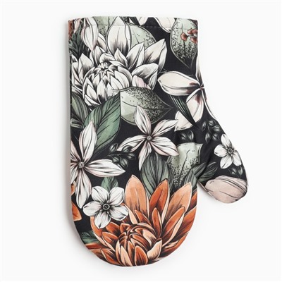 Варежка-прихватка «Этель» Meadow flower 20×27 см, 100% хлопок, саржа 190 г/м²