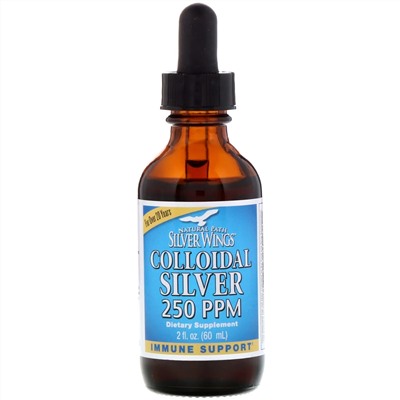 Natural Path Silver Wings, Коллоидное серебро, 250 частей на миллион, 2 жидких унции (60 мл)