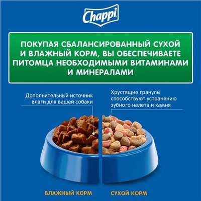 Сухой корм Chappi «Мясное изобилие» для собак, 15 кг
