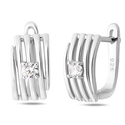 Серьги, куб.циркон., BY-4723