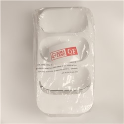 Органайзер для хранения косметики, 3 секции, 16.2×13.5×33.5 см, белый, прозрачный