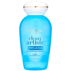 L'Oreal, Средство для снятия макияжа с глаз Clean Artiste, для чувствительных глаз, 118 мл