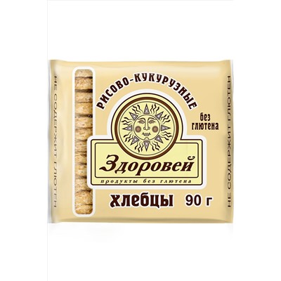Завтрак сухой "Хлебцы хрустящие рисово-кукурузные" 90г ЭКОПРОДУКТЫ, 1193729