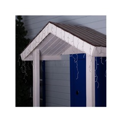 Гирлянда «Бахрома» 3×0.6 м, IP44, УМС, прозрачная нить, 160 LED, свечение белое, 220 В