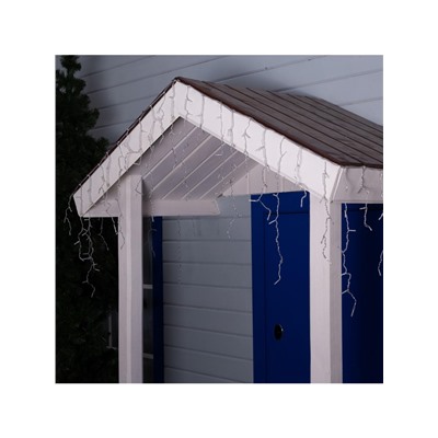 Гирлянда «Бахрома» 3×0.6 м, IP44, УМС, прозрачная нить, 160 LED, свечение белое, 220 В