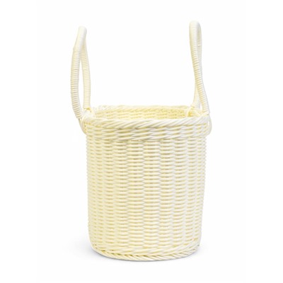Корзина плетёная для хранения, 37×20.5×36 см, ручка h=17 см, белая