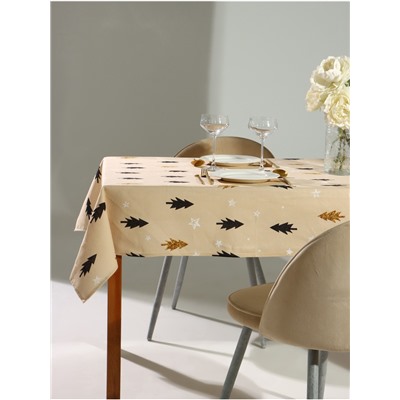 Скатерть новогодняя «Доляна» Christmas mood=146×110± 3 см, 100% хлопок, рогожка 164 г/м²