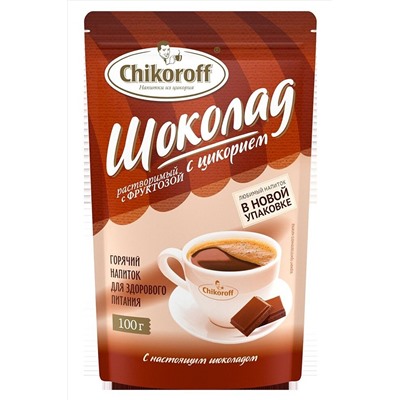 Цикорий растворимый "Шоколадный" chikoroff 100г ЭКОПРОДУКТЫ, 1189809