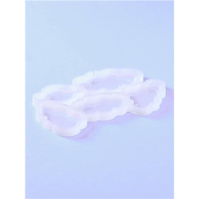 Форма для леденцов «Облачка», силикон, 15×10.5×0.7 см, 5 ячеек, белая