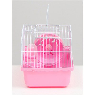 Клетка для грызунов «Пижон», 23×17×17 см, розовая