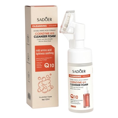 Пенка для умывания с щеткой, с коэнзимом Q10, 120 мл