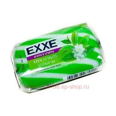 EXXE Крем-Мыло Зелёный Чай полосатое зелёное 80 гр 5149
