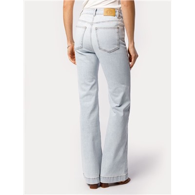 Джинсы-клеш из эластичного денима