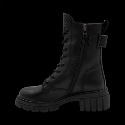 Ботинки из натуральной кожи Р-046-1 черные