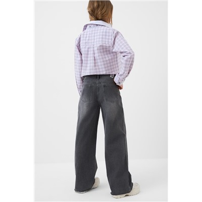 Брюки текстильные джинсовые для девочек PLAYTODAY, 1243742