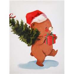 Кружка керамическая, новогодняя «Мишка», 450 мл