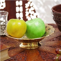 Блюдо «Листочек», 16.5×16.5×5 см, латунь, цветная эмаль