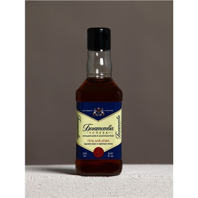 Гель для душа виски «Богатства», 250 мл, аромат древесных и пряных нот, Чистое счастье