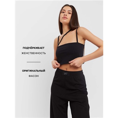 Топ на бретелях женский MIST, размер 44-46, чёрный