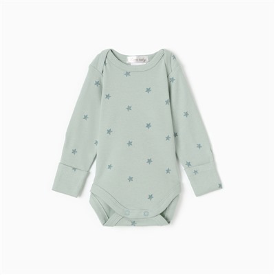 Боди детское, цвет мятный, рост 62 см (1-3 мес)