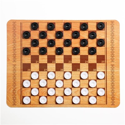 Шашки, настольная игра «Русские и международные», поле 42×32 см