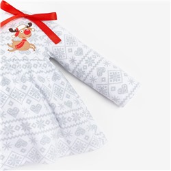 Боди - платье детское «Крошка Я. Олени», рост 62-68 см, белое