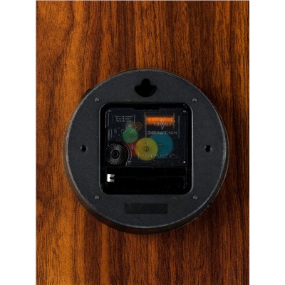 Часы настенные классические, светящиеся, d=30 см, дерево