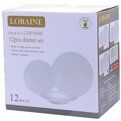 30599  Столовый сервиз 12 пр фарфор LR (х2)