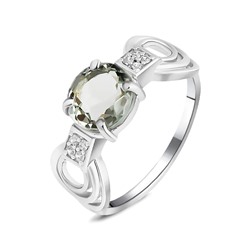 Кольцо, зеленый аметист, Феерия