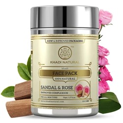 Khadi Natural Маска для лица с Сандалом и Розой 50 г
