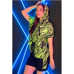 Шорты 8071 (Черный_салатовый)