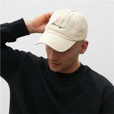 Бейсболка с надписями MINAKU, бежевый, размер 54-56