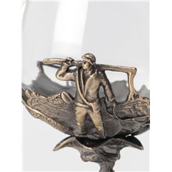 Бокал для коньяка 550 мл «Рыбалка», подарочный, стекло, цвет бронза