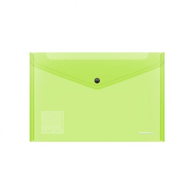 Папка с кнопкой  А4 140мкм 47044 Fizzy Neon полупрозрачная ErichKrause