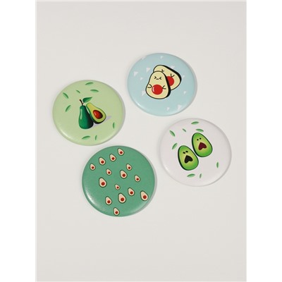 Зеркало карманное «Авокадо», d=7.5 см, рисунок МИКС