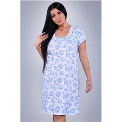 29514 Сорочка женская (Цветочки на голубом)