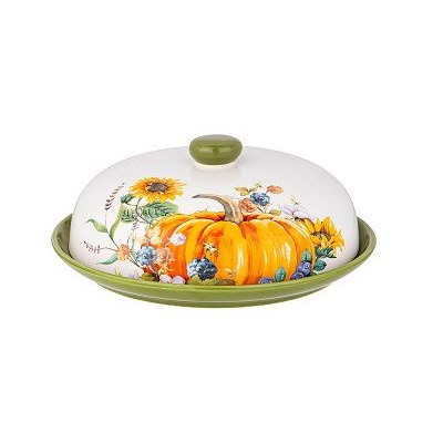 Блюдо для блинов с крышкой 23*10см, УРОЖАЙ AGNESS керам, подар.упак