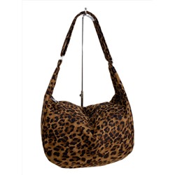 Женская сумка из искусственной замши, цвет леопард